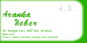 aranka weber business card